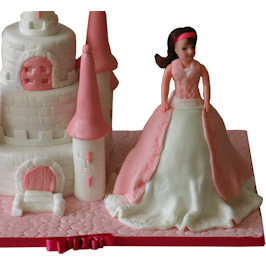 Barbie Castle & Doll birthday cake