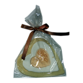 Gold Heart Cookie Favour