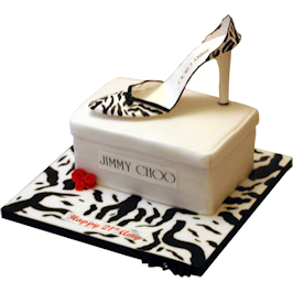 Jimmy Choo Shoe Box And Shoe Novelty Cake