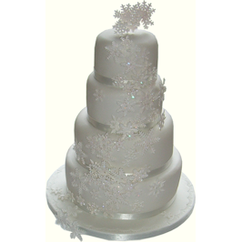 Winter Snowflake Wedding Cake Nottingham Derby